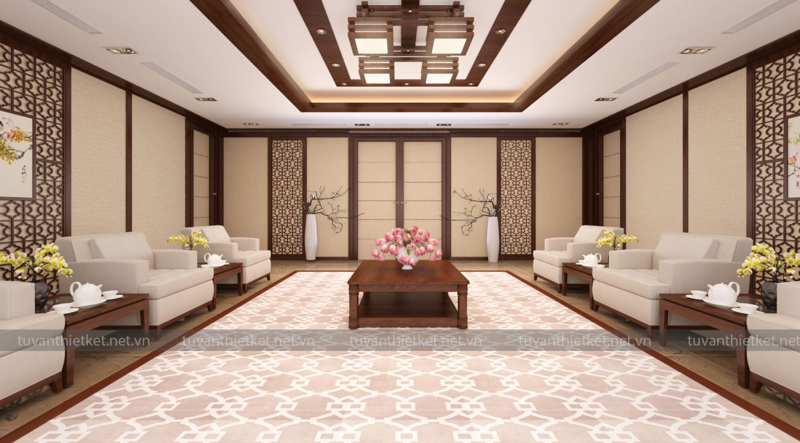Thiết kế nội thất phòng khánh tiết với phong cách lịch sự1